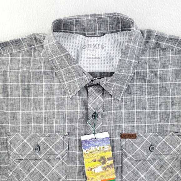Orvis Tech Shirt Short Sleeve Castlerock Check Quick Dry UPF 30+ Men's XL NWT - Picture 7 of 10